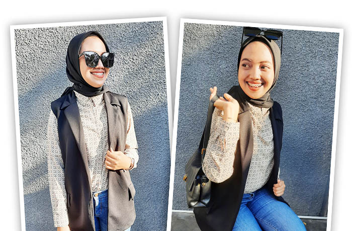 SUKA ROMPI: Annisa Mahandini, penyuka pakaian rompi.