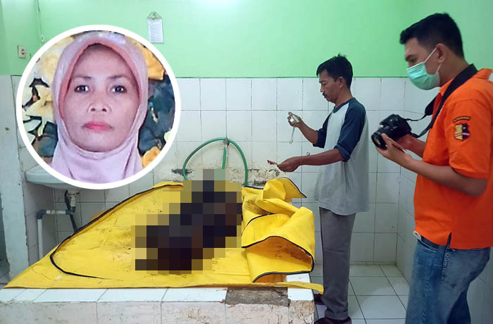 IDENTIFIKASI: Tim Inafis melakukan identifikasi terhadap jenazah yang ditemukan di Hutan Jati Dusun Alas, Desa Liprak Kidul, Banyuanyar. Inset foto Holima yang diduga mayat di hutan jati.