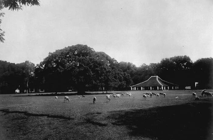 PUSAT KOTA: Kawasan alun-alun Kraksaan saat dipotret sekitar tahun 1990 silam.