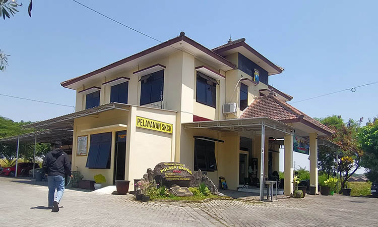 KINI: Gedung Mapolsek Bangil kini di Pogar yang dulu sempat diproyeksi untuk Mapolres Pasuruan, tapi batal.