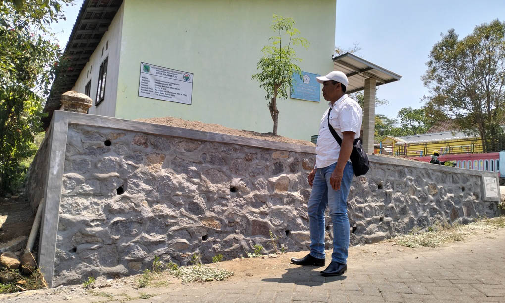 KOKOH: Lokasi Madin di Dusun Bakalan, Desa Gajahrejo, semakin kokoh setelah dilengkapi TPT.
