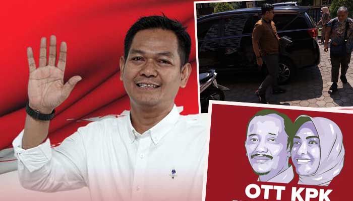 Anggota DPR RI Haerul Amri. Inset KPK saat memeriksa sejumlah pejabat di Kota Probolinggo untuk mengembangkan kasus gratifikasi TPPU Hasan Tantri