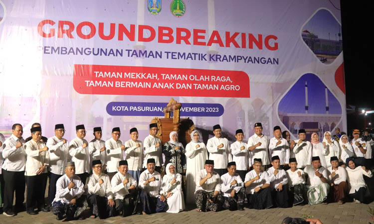 KERJASAMA: Dukungan dari Provinsi Jatim bersama Pemkot Pasuruan dalam pembangunan Taman Tematik Krampyangan.