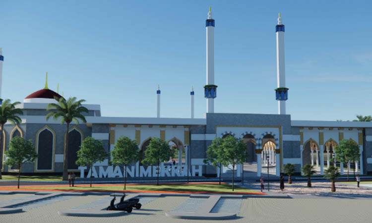 INDAH: Maket Taman Makkah yang nuansanya tanah sucinya begitu terasa.