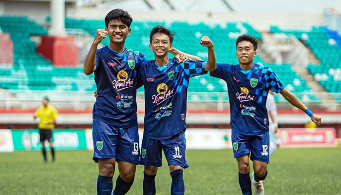 Penggawa Pasuruan United saat merayakan gol di Putaran Pertama. (Istimewa)