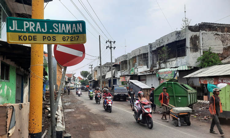 JADI NAMA JALAN: Nama Siaman diabadikan sebagai nama jalan, yaitu Jalan Praj. Siaman. Di sinilah, Siaman gugur ditembak penjajah Belanda.