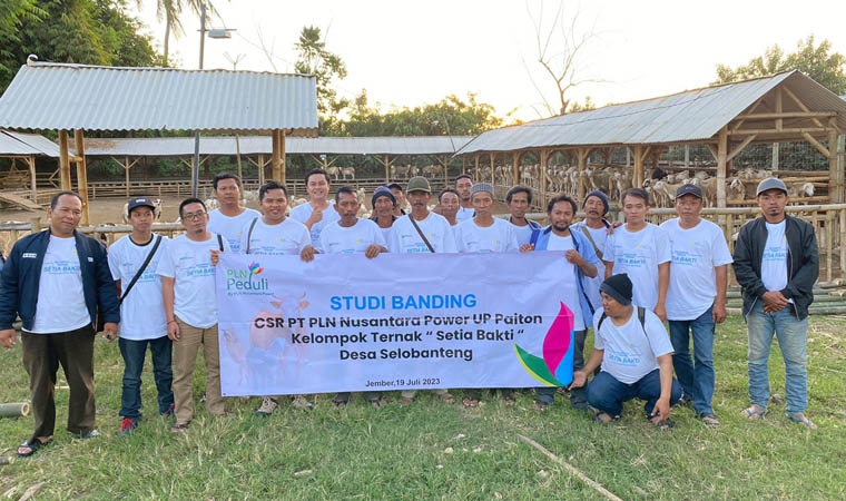 BELAJAR: Studi Banding Kelompok Ternak Desa Selobanteng ke CV Gumukmas Multifarm Kabupaten Jember.