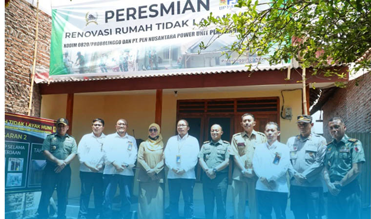 RTLH: PT PLN NP UP Paiton bersama Kodim 0820/Probolinggo meresmikan renovasi rumah tidak layak huni di Desa Sukodadi, Kecamatan Paiton.