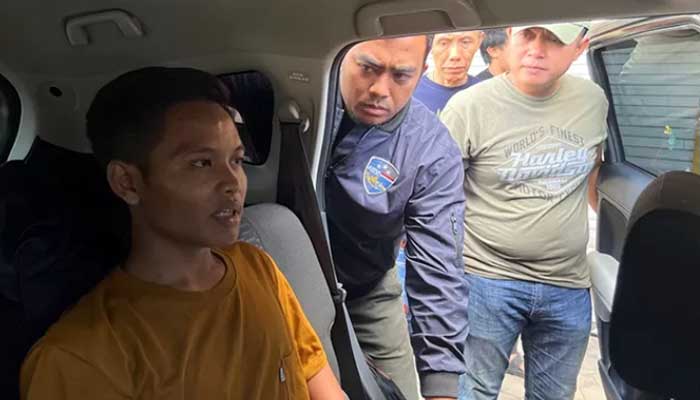 Arjun Wijaya Kusuma saat diamankan polisi.