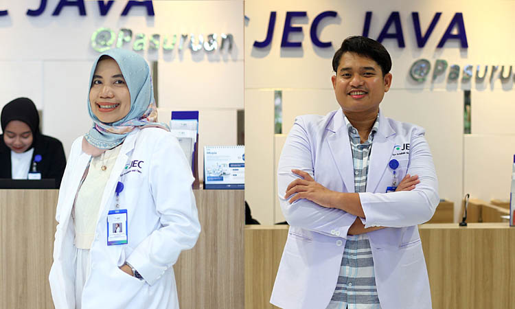 PROFESIONAL: Direktur PT SPMH/JEC JAVA @ Pasuruan, dr. Lely Retno W., Sp.M(K) - Kepala Klinik Utama Mata JEC JAVA @ Pasuruan dr Eka Bayu P. Warnerin, SpM.