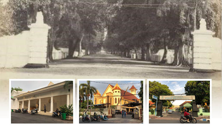PUSAT KOTA: Jalan Heerenstraat dipotret tahun 1875 silam. Gedung-gedung bersejarah di sepanjang Jalan Suroyo, di antaranya Museum Kota Probolinggo, Gereja Katolik Maria Bunda Karmel, dan Kantor PM.