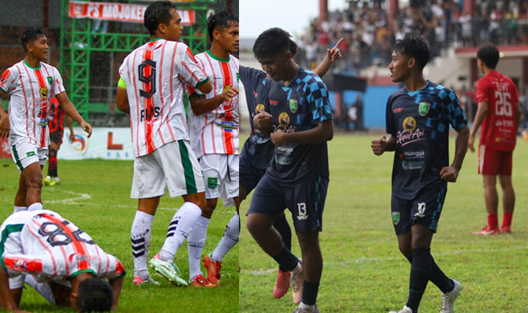 Skuad Persekabpas dan Pasuruan United saat berlaga di babak 16 besar. Minggu (28/1) besok kedua tim akan melakoni babak 8 besar.
