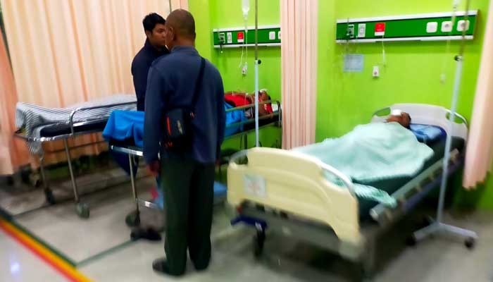 Kondisi korban luka asal Desa Karangjati Pandaan yang masih dirawat di RS wilayah Gresik.