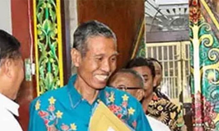 Sugiarto saat baru keluar dari Lapas.