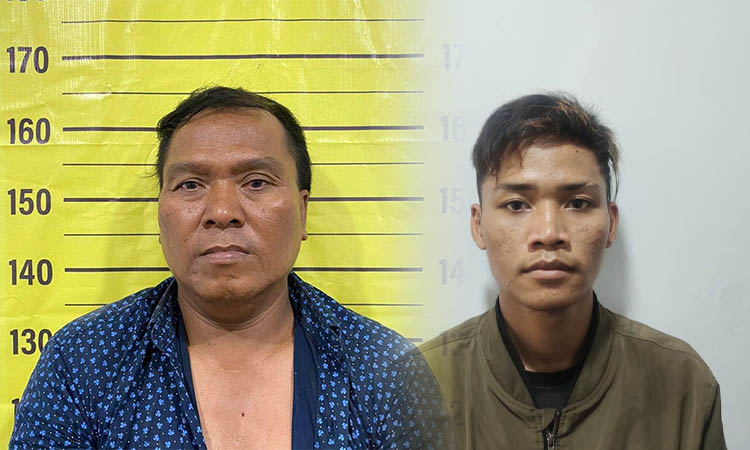 KOMPAK: Hapid dan Muhammad Busrol Karim diringkus karena kekompakan mereka menggarong motor orang.