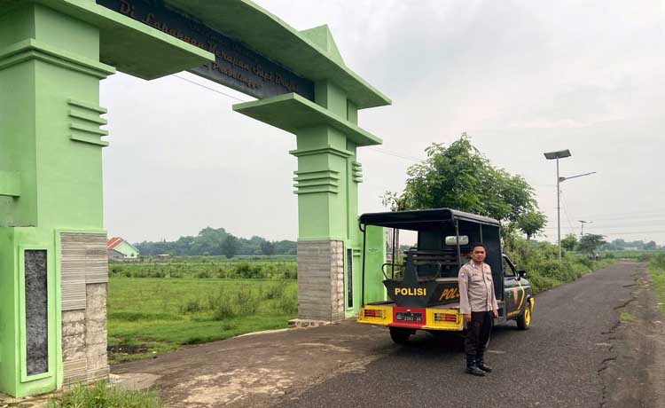 Lokasi tempat karyawati pabrik garmen dibegal di depan lapangan karapan sapi brujul. (Polsek Wonoasih for Radar Bromo)