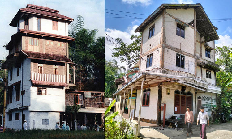 BERTINGKAT: Gedung bertingkat yang menjadi awal berdirinya Ponpes Singa Putih Munfaridin.