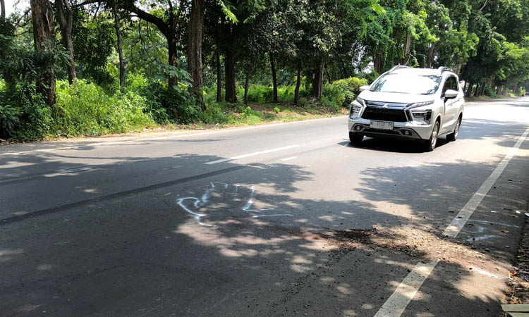 TKP: Lokasi terjadinya kecelakaan yang merenggut nyawa Arvin di Jalan Brantas, Kelurahan Pilang, Kecamatan Kademangan, Kota Probolinggo.
