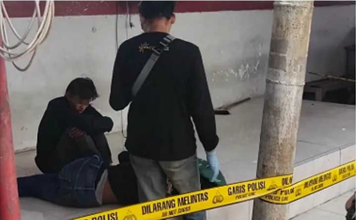 POLICE LINE: Lokasi  ditemukannya FSH di Rest Area SPBU Pajurangan, Kamis (23/3) pagi.