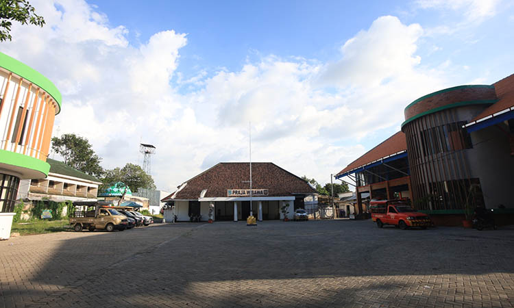 SEKARANG: Suasana mako Satpol PP Kota Probolinggo, Damkar, dan Gedung Meteor Kota Probolinggo.