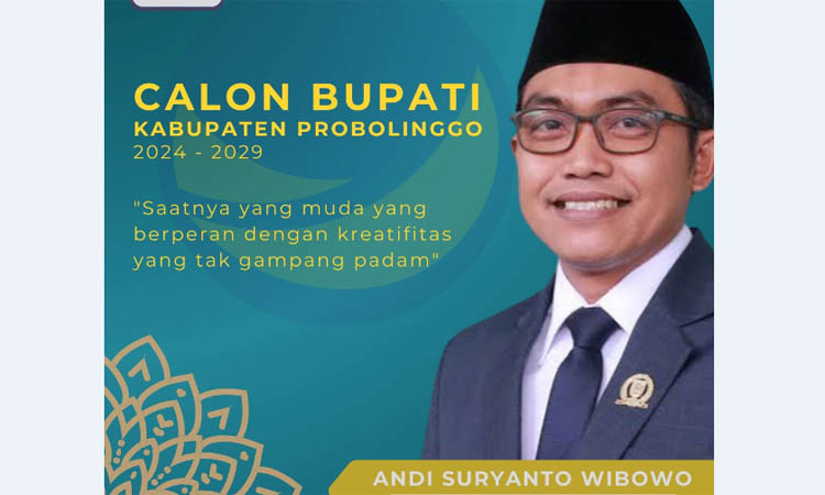 Flyer Andi Suryanto yang tertulis bakal calon bupati Probolinggo.