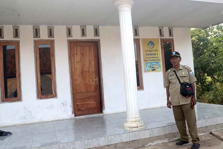 BANGUNAN: Lokasi pelayanan Posyandu di Dusun Krandon, Desa Tandonsentul, yang melayani masyarakat setiap awal bulan sekali.