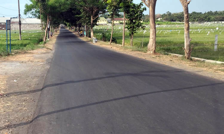SERING JADI LOKASI: Jalan penghubung Desa Suberanyar Nguling dan Sumberdawesari Grati yang kerap digunakan untuk balap liar.