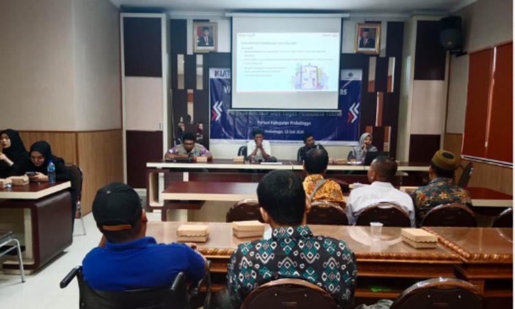 BAHAS TENAGA KERJA: Workshop Operasional Prosedur (SOP) dan Tugas Pelaksana Teknis Unit Layanan Disabilitas Ketenagakerjaan (ULDK), di kantor Bupati Probolinggo,