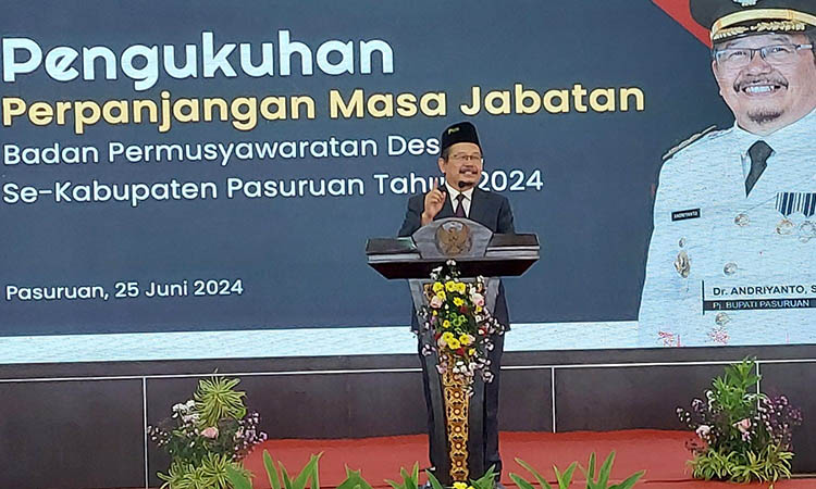 ARAHAN: Sambutan dan arahan PJ Bupati Andriyanto, agar BPD dan kepala desa senantiasa bersinergi dalam pembangunan desa.