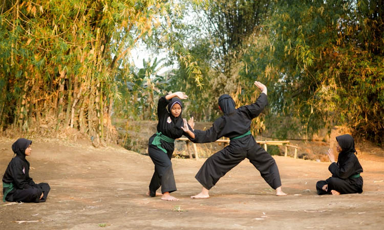 KHAS PASURUAN: Silat Kuntu Mancilan yang rencananya diajukan untuk menjadi warisan budaya tak benda.