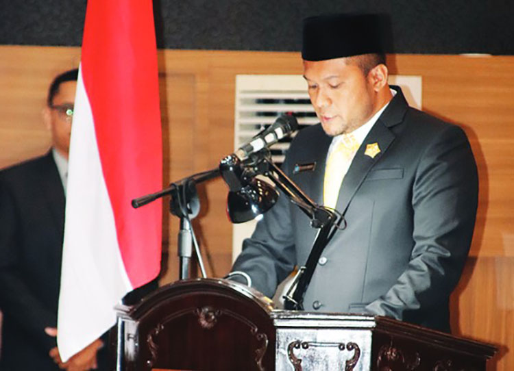 JATI DIRI: Fernanda Zulkarnain dalam sambutannya mengajak seluruh masyarakat bergandengan tangan, bahu-membahu membangun Kota Probolinggo yang lebih baik. Dengan mengembalikan jati diri Kota Proboling