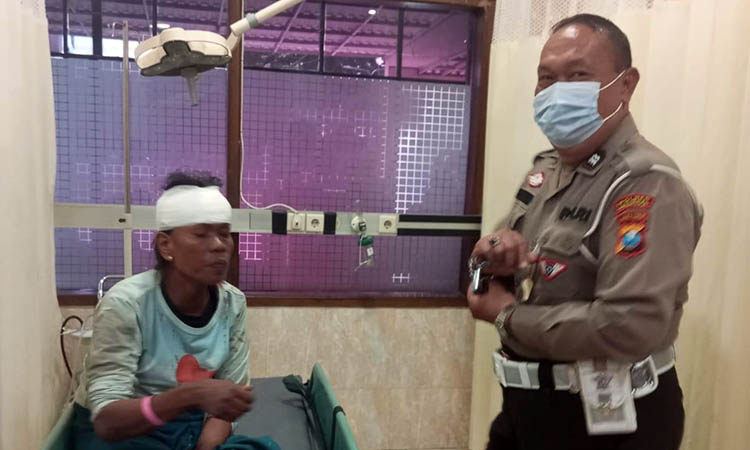 Salah satu korban saat dirawat di RSUD dr Soedarsono, Purut, Kota Pasuruan.