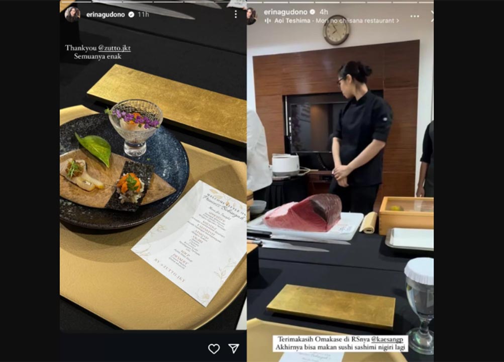 Unggahan Erina Gudono yang banyak dibicarakan netizen.