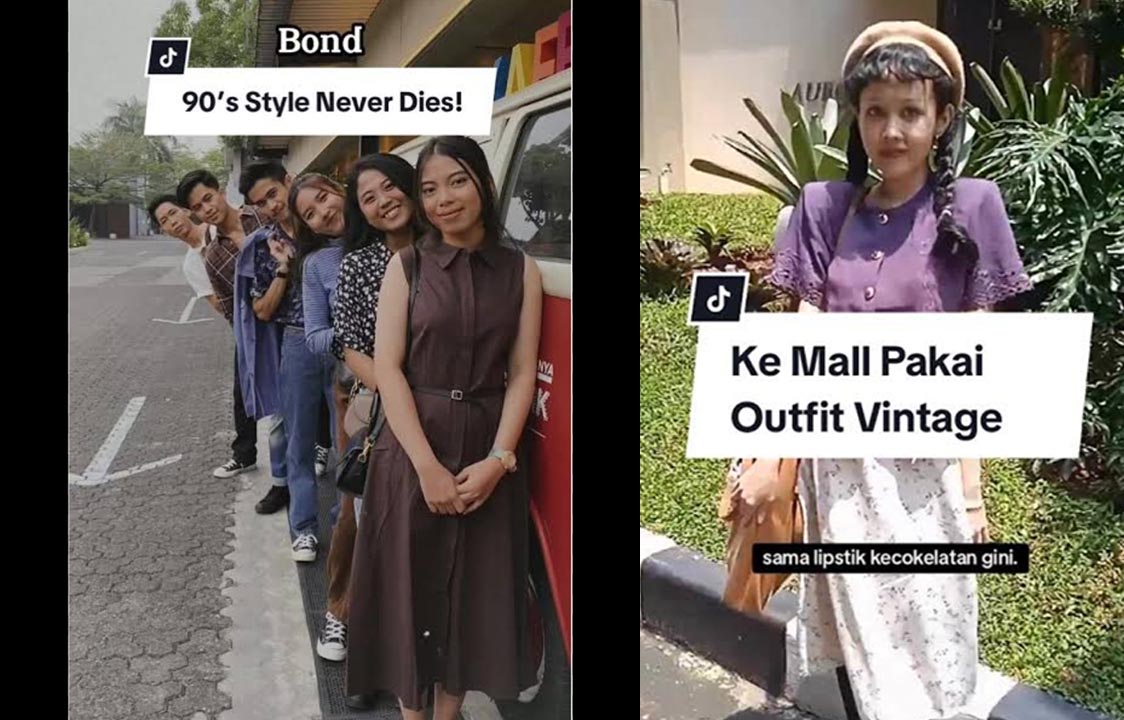 Tren fashion 90-an di TikTok.