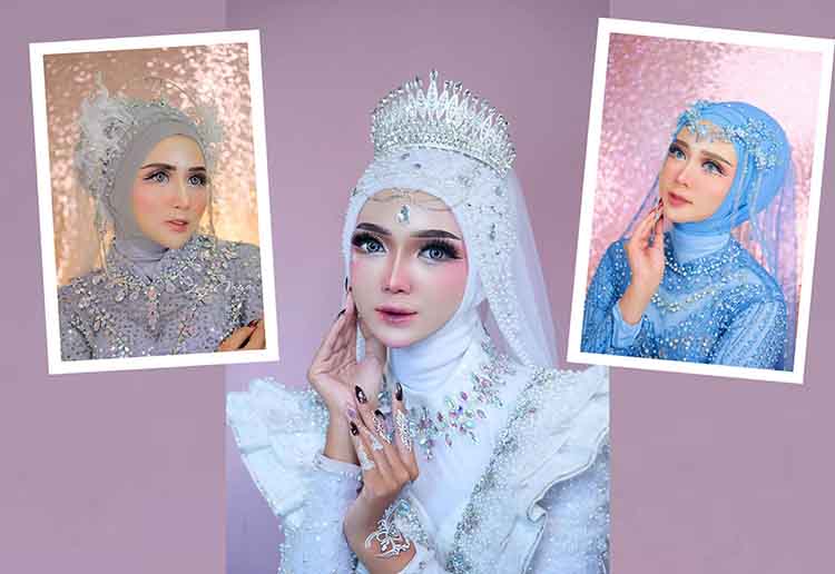 LEBIH ANGGUN: hasil riasan waja menggunakan jenis makeup pengantin yang populer, barbie look.