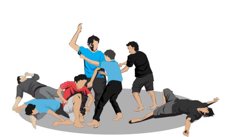 Ilustrasi bentrok perguruan silat