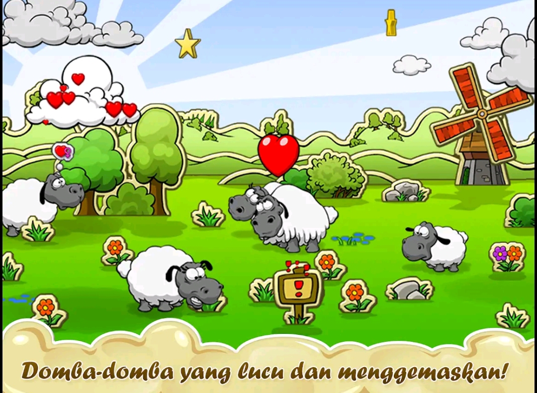 Cloud and sheep.