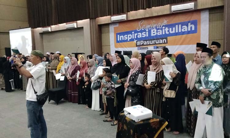Peserta yang langsung mendaftar dalam seminar Inspirasi Baitullah kemarin. Closing kurang lebih 170 calon jama