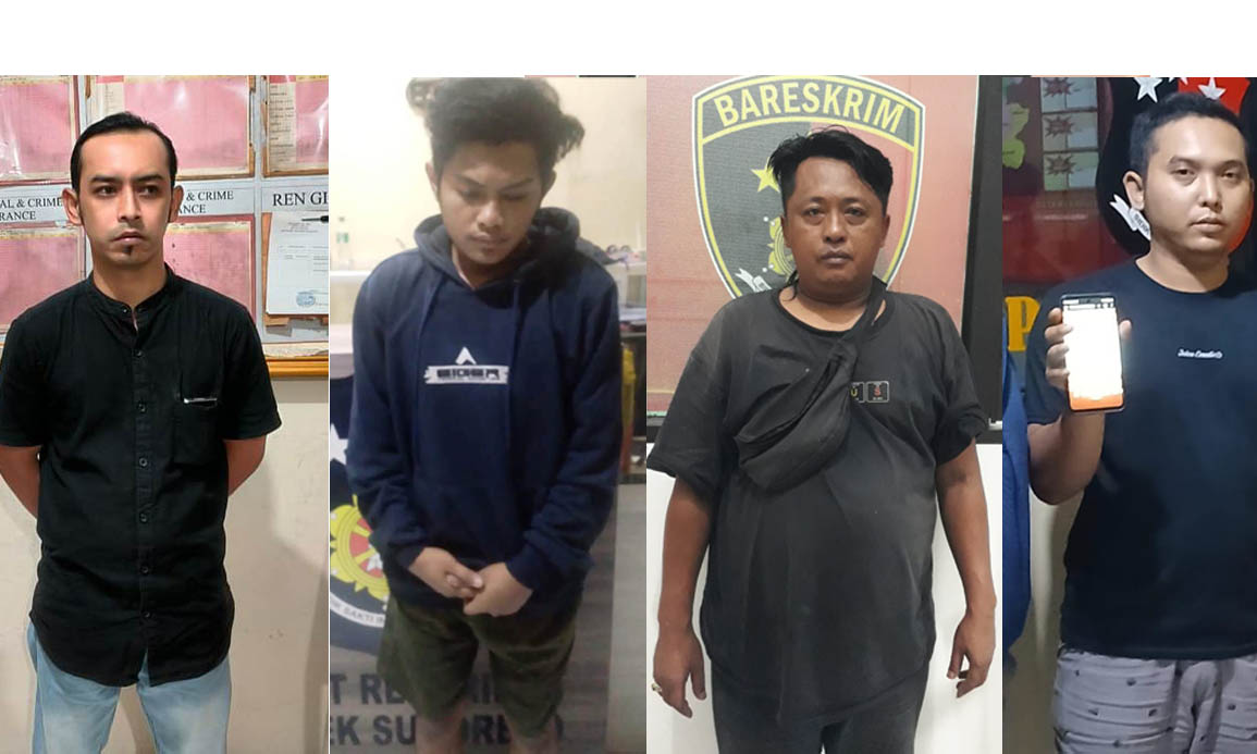 Empat tersangka yang dibekuk dalam sepekan ini.