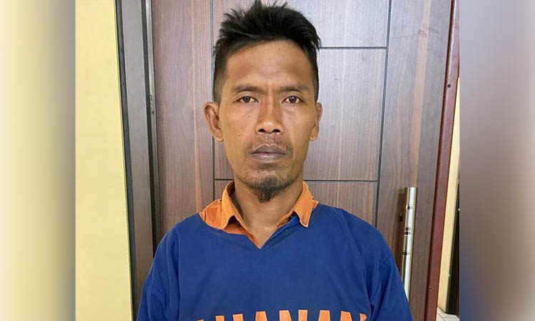 DIAMANKAN: Tersangka Yasin, harus meringkuk di penjara atas kasus penadahan mobil curian.