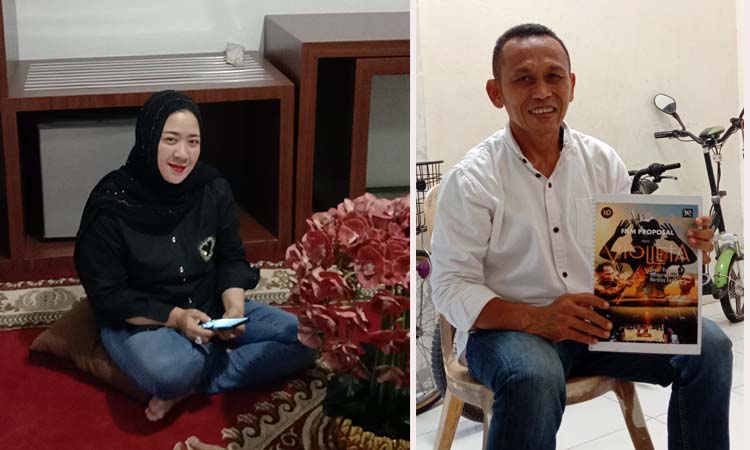 LEGAWA: Ning Tiwi (kiri) dan M Rachman saat ditemui sehari usai coblosan. (Inayah/ Radar Bromo)
