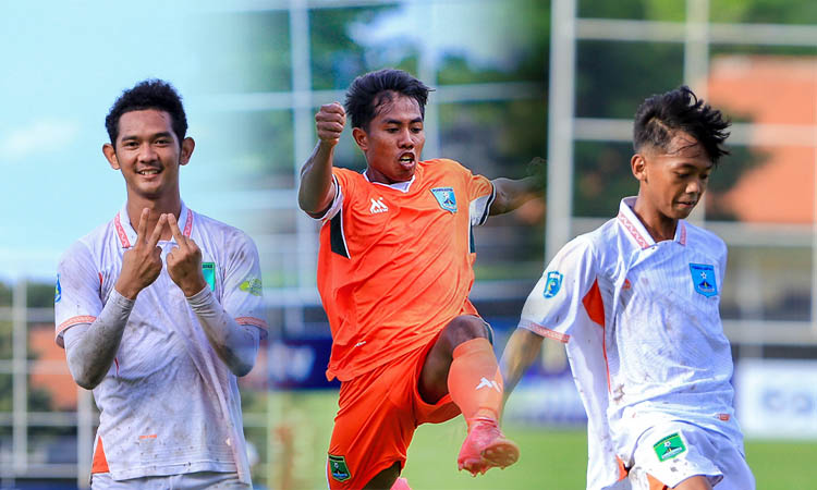 SUBUR: Nofi Atmaja, M Hacqiqi dan Al Mashori yang di laga sebelumnya mencetak gol. Ketiganya kemungkinan akan diturunkan saat melawan NZR Sumbersari, sore nanti.