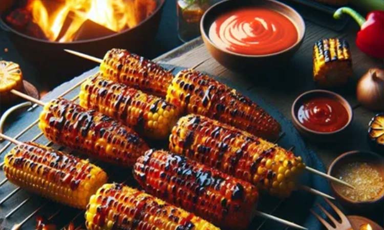 Ilustrasi jagung bakar.