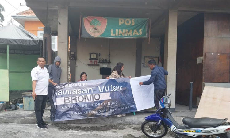 BARU: Pos tiket masuk kawasan wisata Bromo di lokasi baru yang mulai disiapkan.