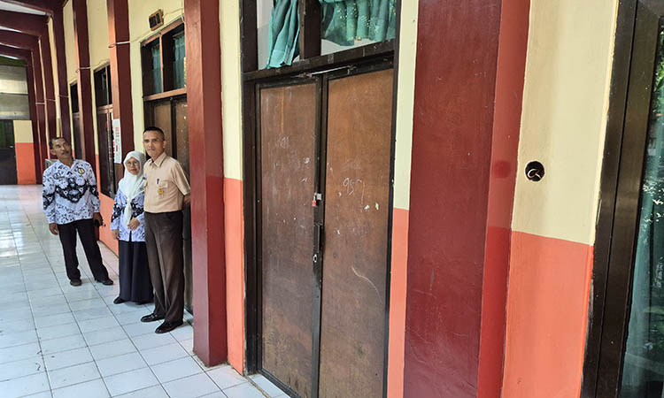 BARU: Bangunan baru untuk kelas 5 yang ada di SDN Bangilan.