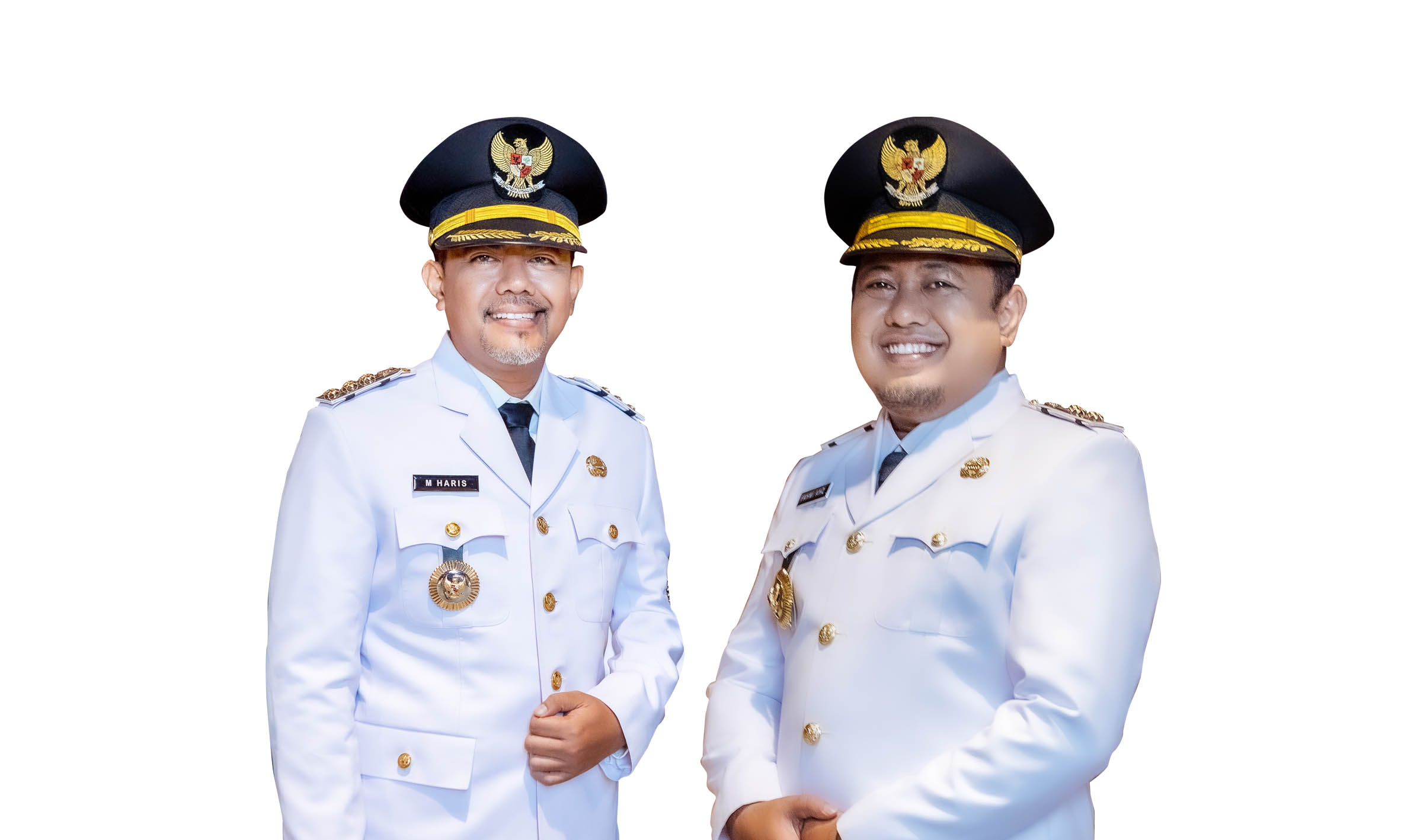SUDAH DILANTIK: Muhammad Haris dan Fahmi AHZ yang secara definitive sudah menjadi kepala dan wakil kepala daerah.