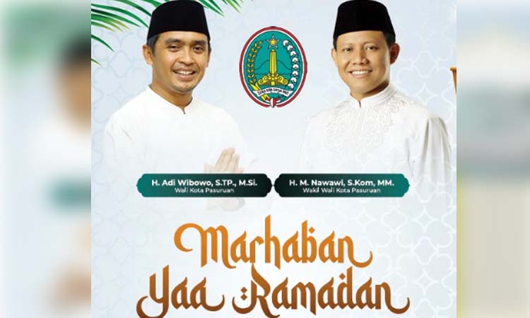 Ucapan Selamat menunaikan ibadah puasa dari Wali Kota dan Wakil Wali Kota Pasuruan.