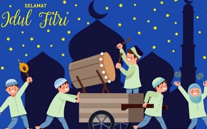 Ilustrasi takbir keliling