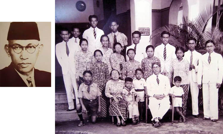 JADUL: Foto dokter Mohamad Saleh beserta keluarganya di depan rumahnya di Jalan Laoet yang kini menjadi Jalan dr. Mohamad Saleh Probolingo. Inset foto sosok dokter Mohamad Saleh.