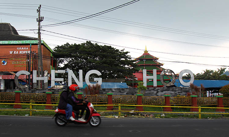 REVITALISASI: Kawasan Pasar Wisata Cheng Hoo Pandaan yang menjadi daya tarik tersendiri bagi wisatawan. Pemkab Pasuruan berencana untuk mereview ulang konsep penataan kawasan setempat.